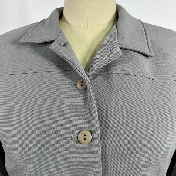 David Paul New York Womens Blazer Jacket Grey Green, Sz M - Picture 5 of 9